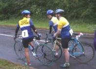 The Ladies Team waiting to start a Road Race